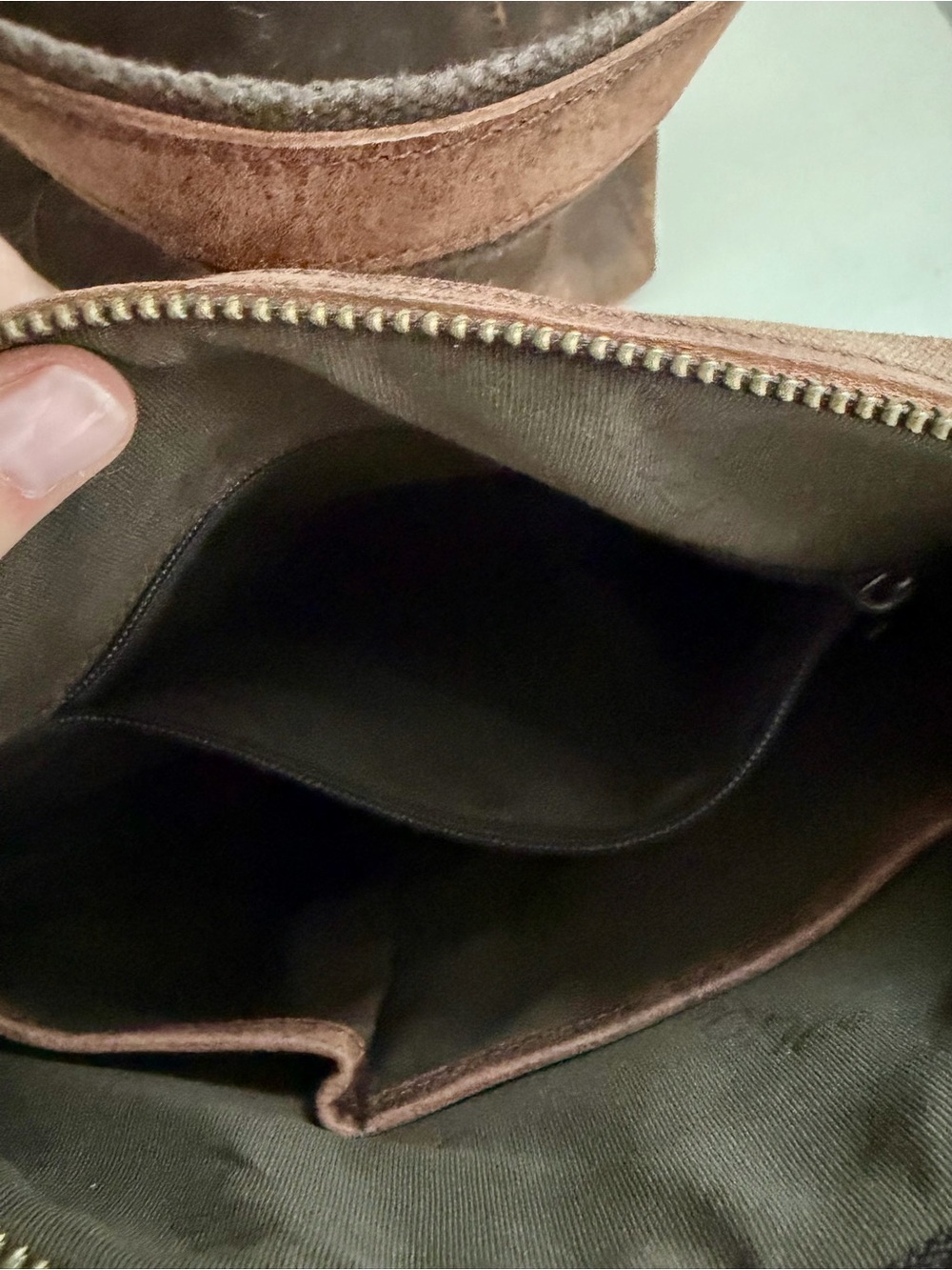 Brown Leather Bucket Shoulder Bag - Picture 5 of 7